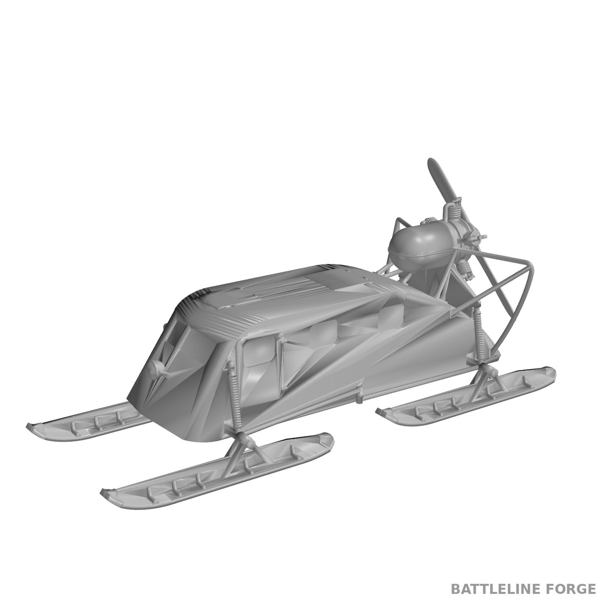 Aerosan NKL-16 - WWII Soviet Propeller-Driven Snow Sled - 3D Printed Wargaming Miniature