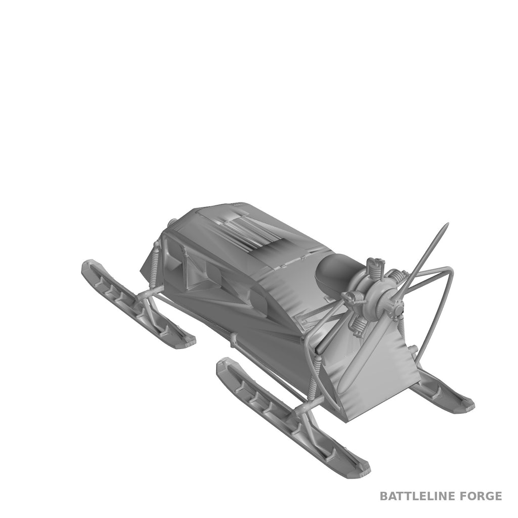 Aerosan NKL-16 - WWII Soviet Propeller-Driven Snow Sled - 3D Printed Wargaming Miniature