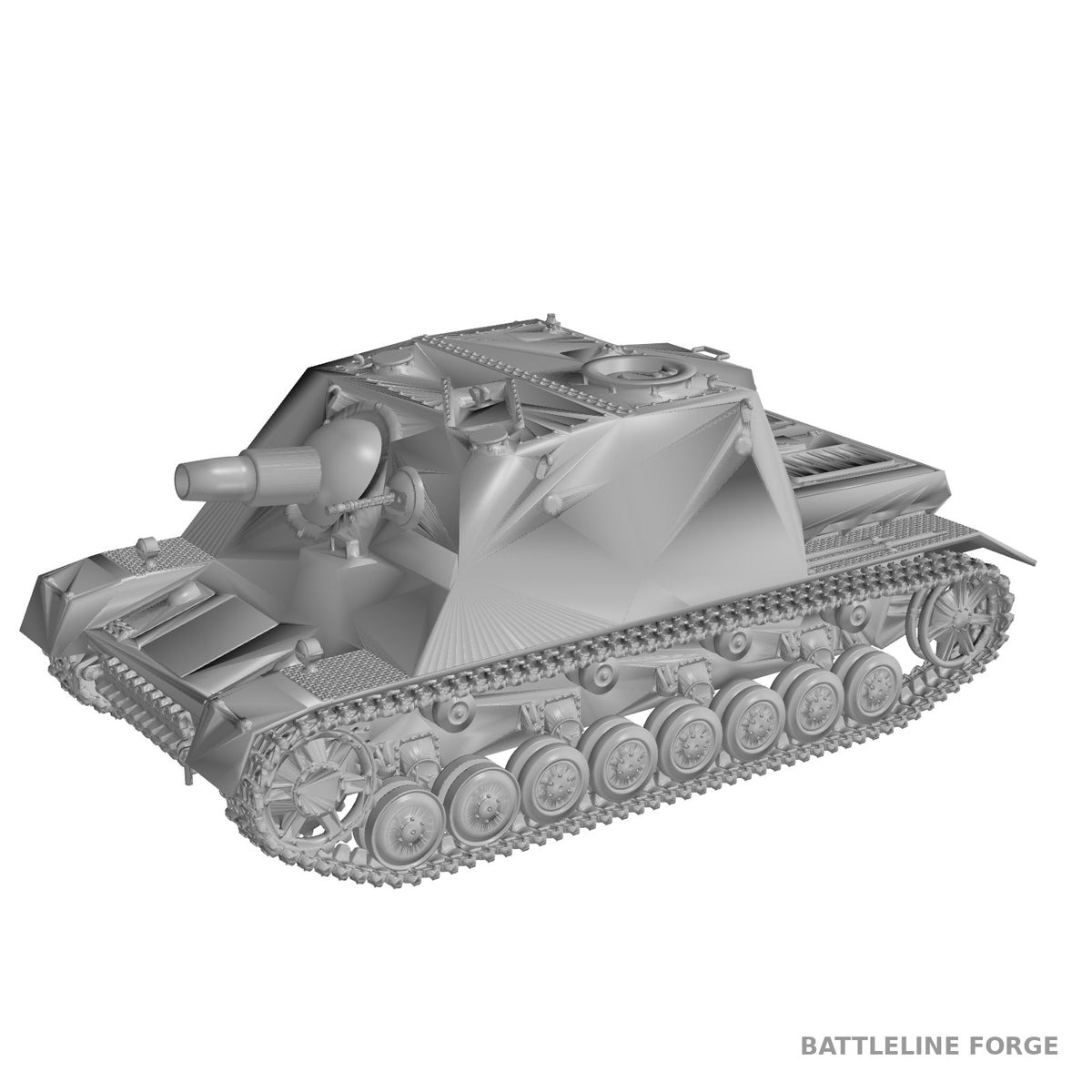 Sturmpanzer IV Brummbar Late - WWII German Assault Howitzer - 3D Printed Wargaming Miniature