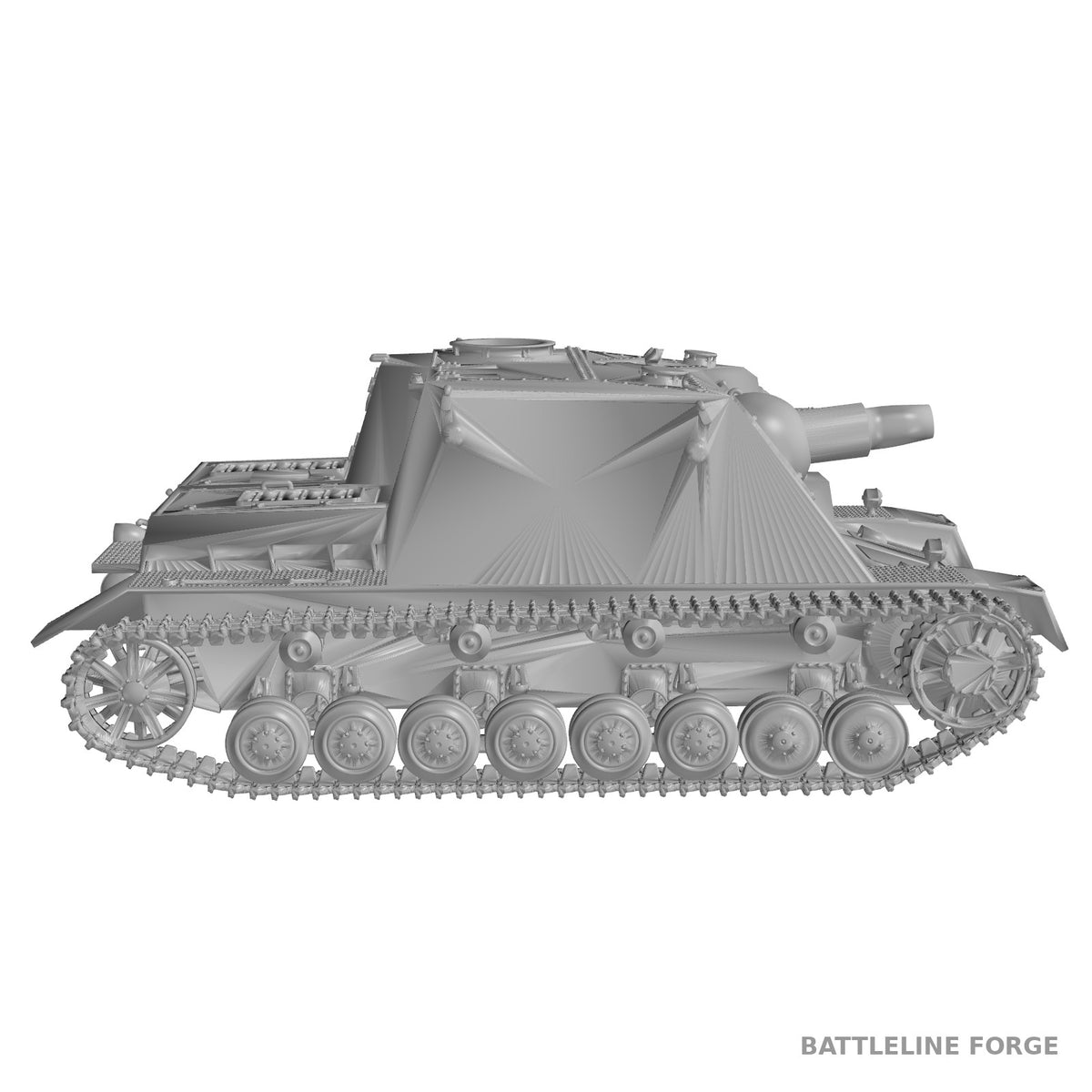 Sturmpanzer IV Brummbar Late - WWII German Assault Howitzer - 3D Printed Wargaming Miniature