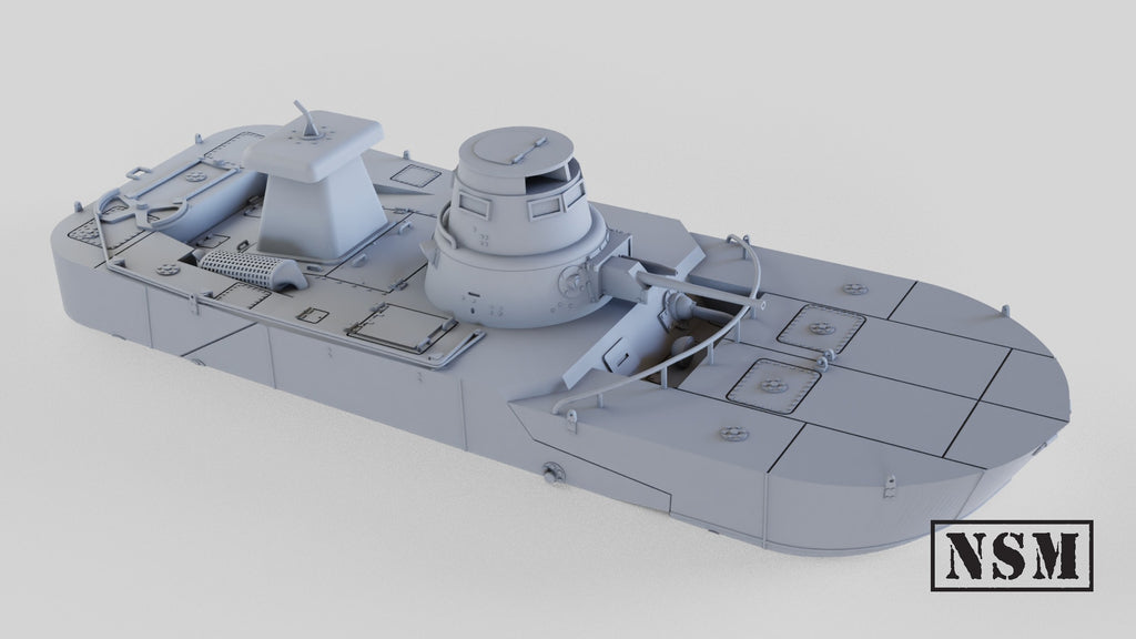Type 2 Ka-Mi Amphibious Tank - WWII Japanese Navy - 3D Printed Wargaming Miniature