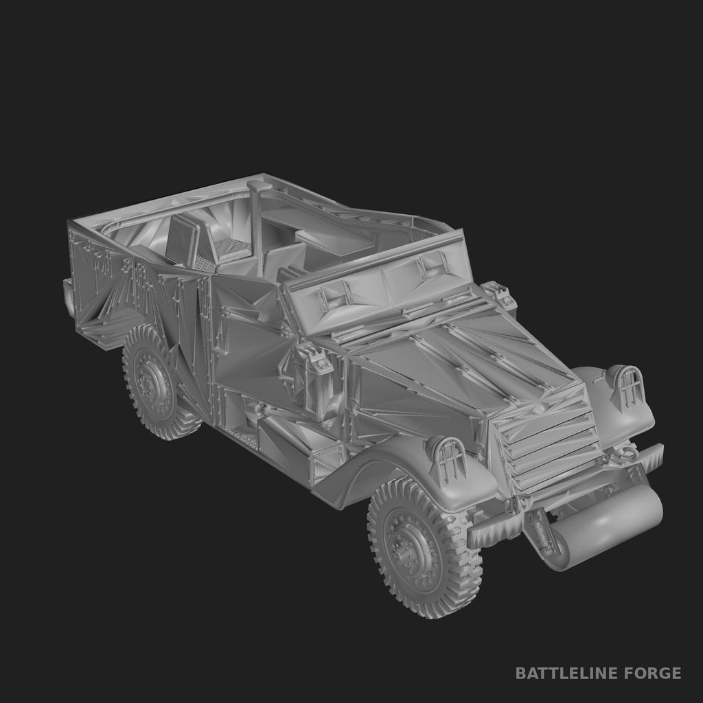 M3A1 Scout Car Soviet Lend-Lease - WWII Red Army - 3D Printed Wargaming Miniature