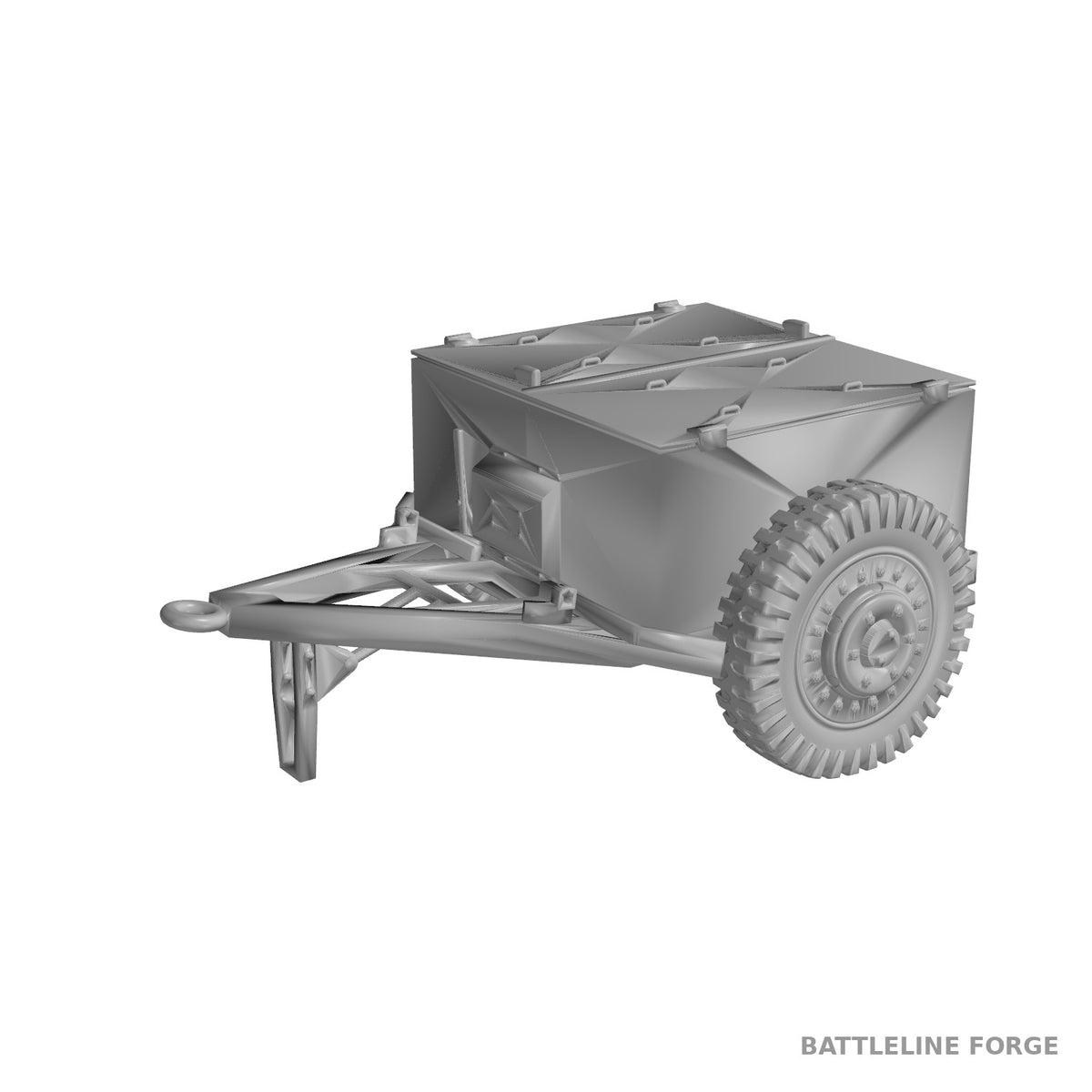 M8 Ammunition Trailer - WWII US Army Towed Trailer - 3D Printed Wargaming Miniature