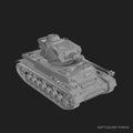 Panzer IV Ausf J Early with Zimmerit - WWII German Medium Tank - 3D Printed Wargaming Miniature