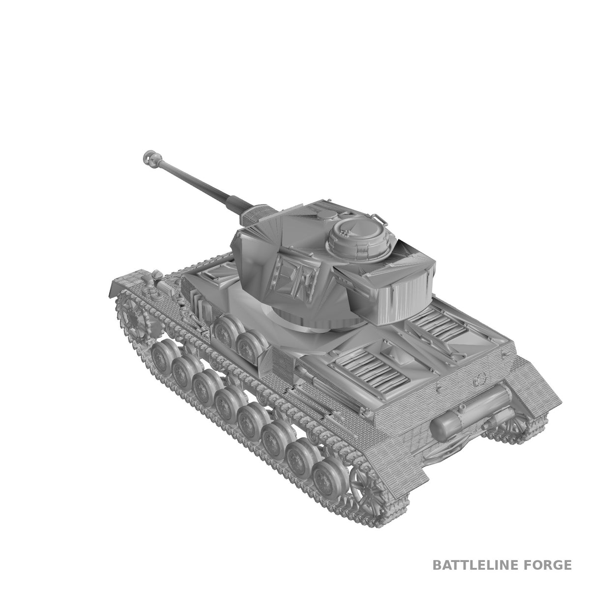 Panzer IV Ausf J Early with Zimmerit - WWII German Medium Tank - 3D Printed Wargaming Miniature