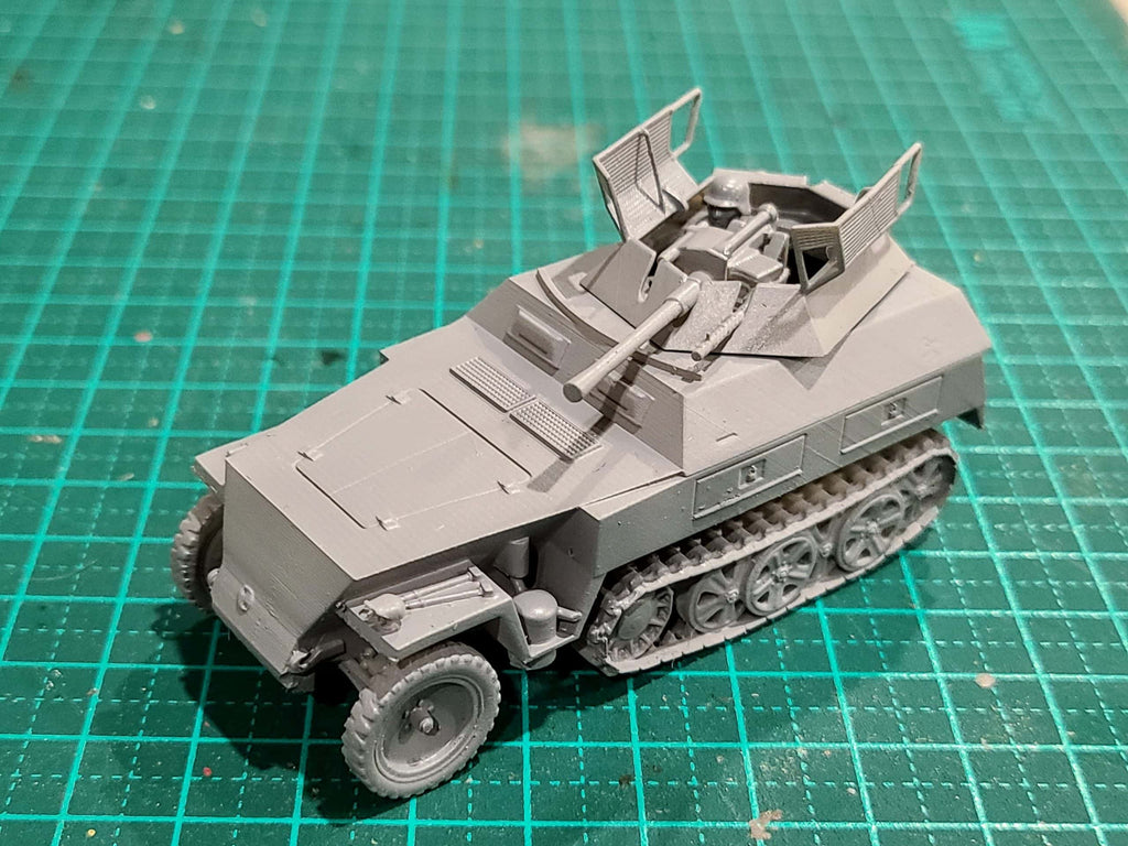 Sd.Kfz. 250/9 Neu Reconnaissance Halftrack - WWII German 2cm - 3D Printed Wargaming Miniature