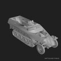 Sd.Kfz. 251 Ausf D Halftrack - WWII German Armored Personnel Carrier - 3D Printed Miniature