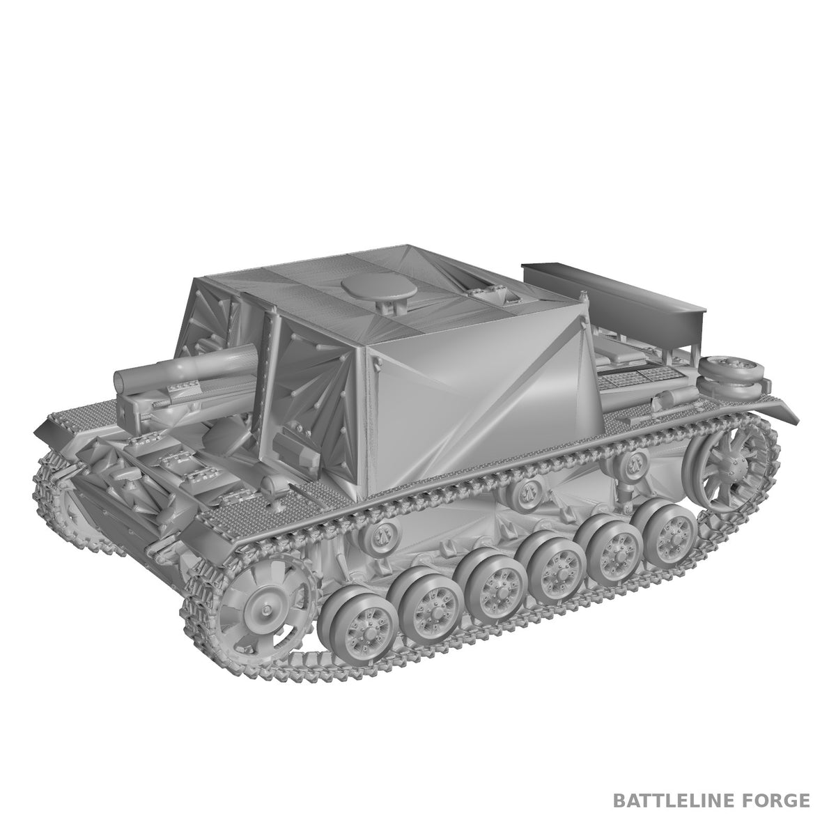 StuIG 33B Assault Gun - WWII German 15cm Infantry Gun - 3D Printed Wargaming Miniature