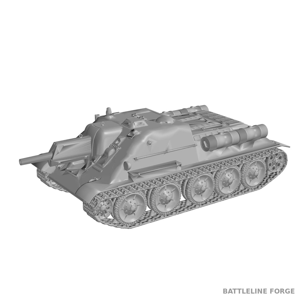 SU-122 Soviet Assault Gun - WWII Red Army Self-Propelled Howitzer - 3D Printed Miniature