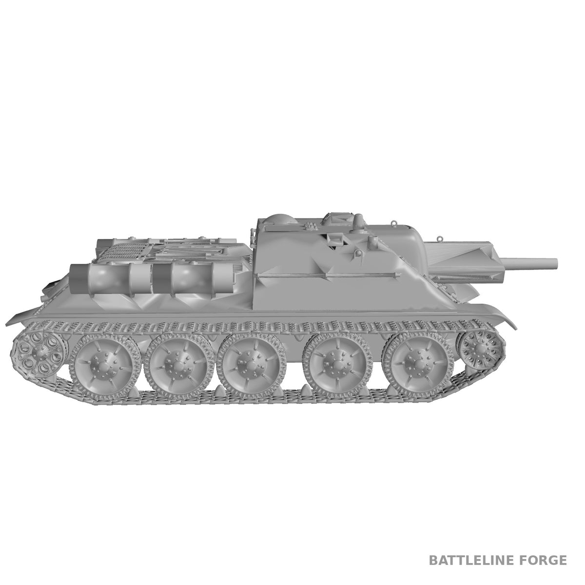 SU-122 Soviet Assault Gun - WWII Red Army Self-Propelled Howitzer - 3D Printed Miniature