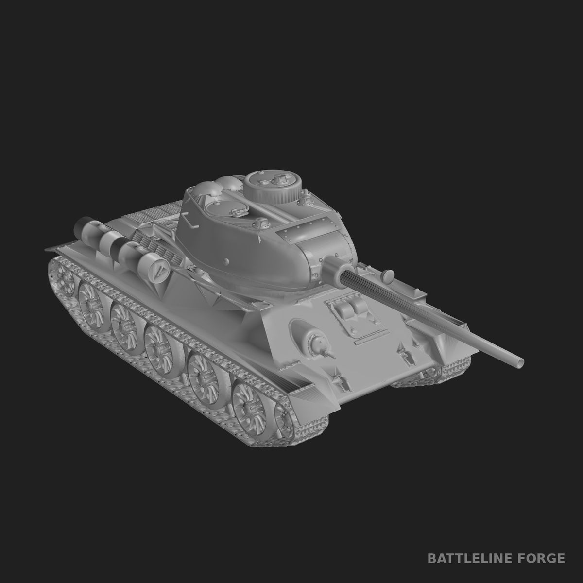 T-34-85 Soviet Medium Tank - WWII Red Army - 3D Printed Wargaming Miniature