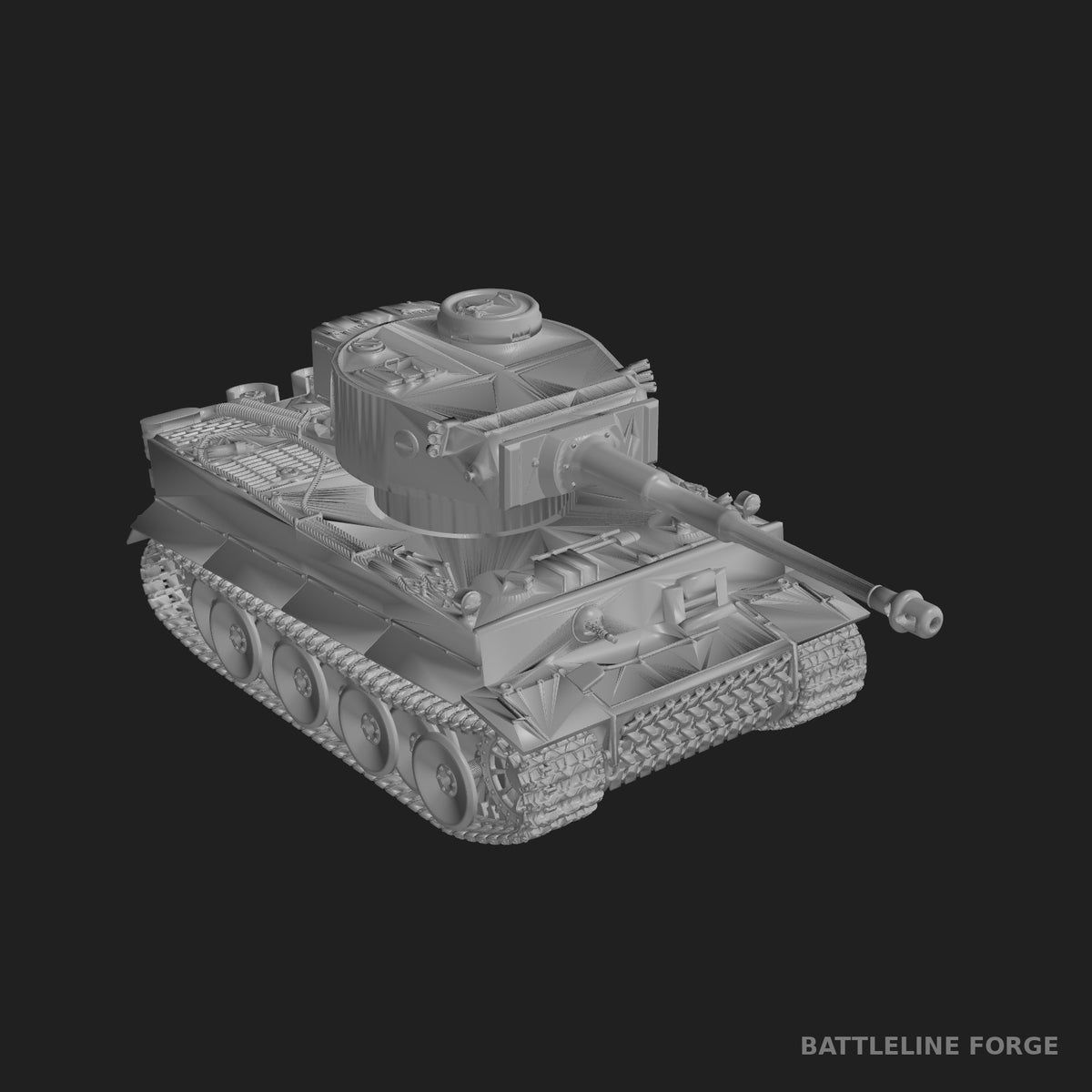 Tiger I Early Production - WWII German Heavy Tank - 3D Printed Wargaming Miniature