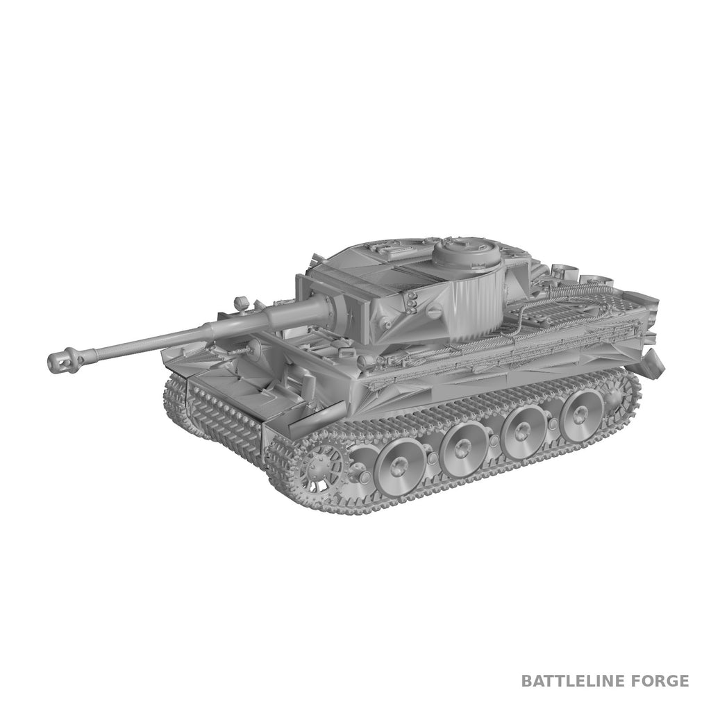 Tiger I on Transport Tracks - WWII German Heavy Tank - 3D Printed Wargaming Miniature