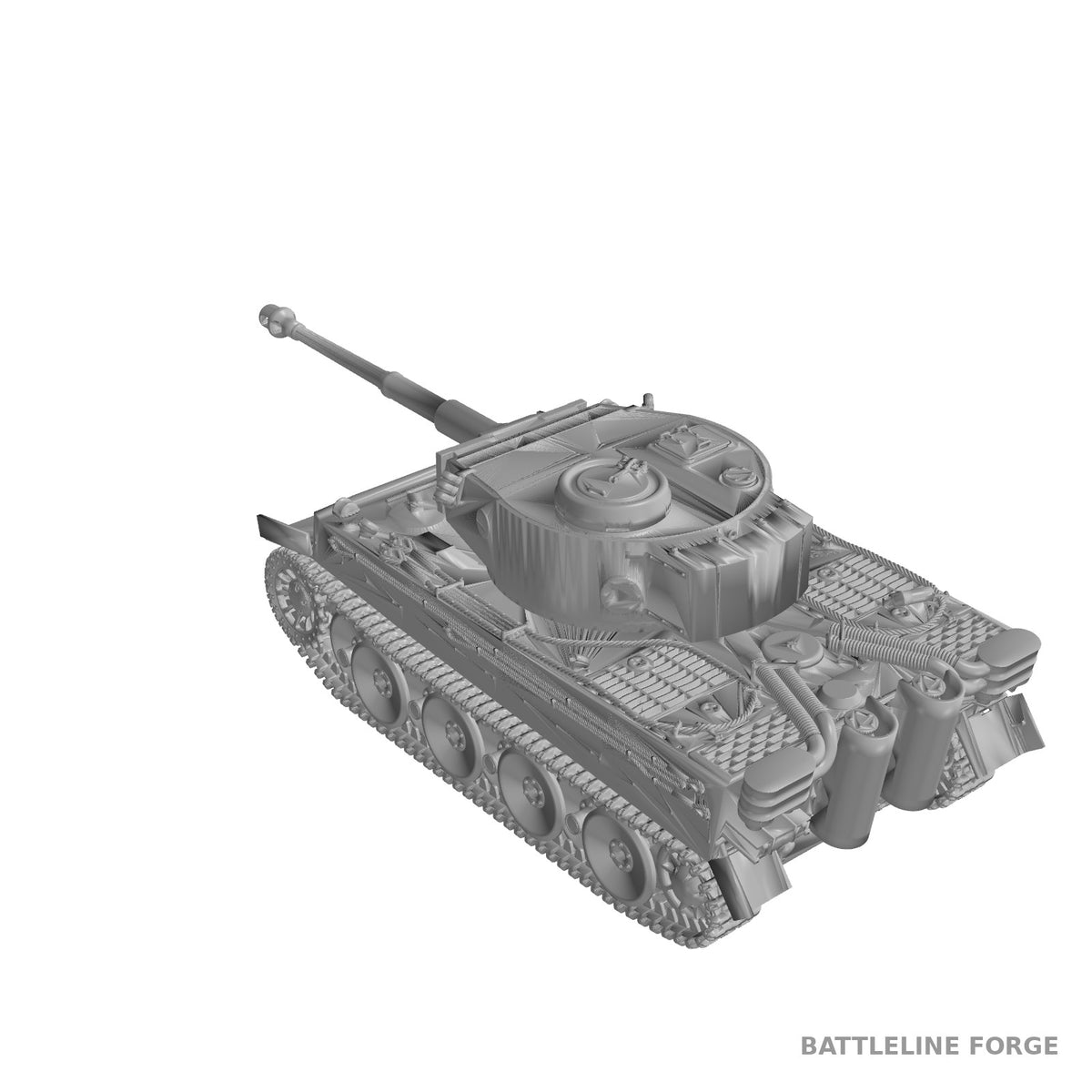 Tiger I on Transport Tracks - WWII German Heavy Tank - 3D Printed Wargaming Miniature