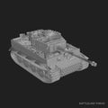 Tiger I with Zimmerit - WWII German Heavy Tank - 3D Printed Wargaming Miniature