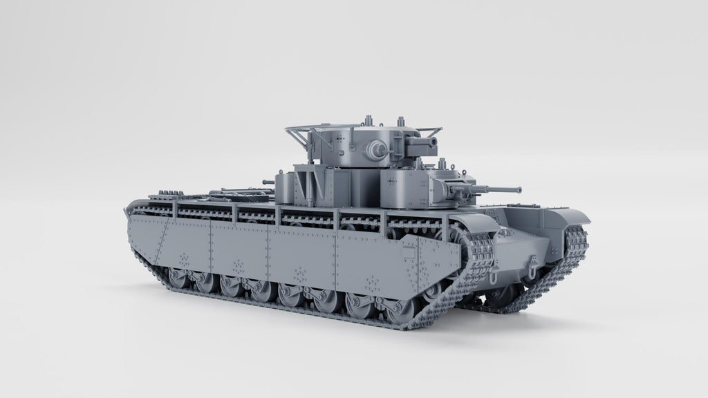 Soviet T-35A Heavy Tank: 3D Printed WWII Miniature - 6 Scales - Bolt Action Compatible