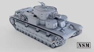 Finnish T-28 Medium Tank from Night Sky Miniatures - WW2/WWII -- Bolt Action 28mm / 1:56 and Other Scales