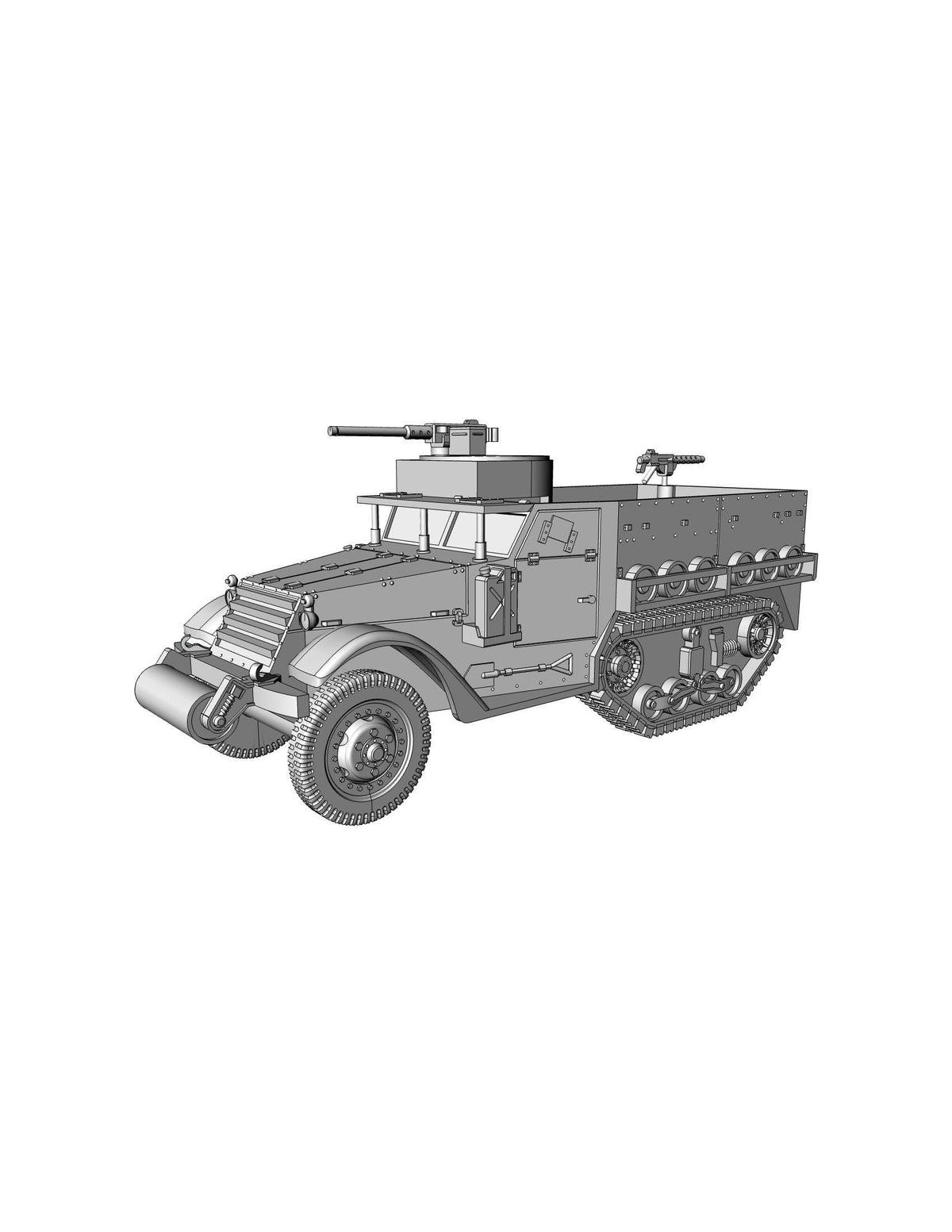 M5 MGMC Halftrack - WW2/WWII -- Bolt Action 28mm / 1:56 and Other Scales