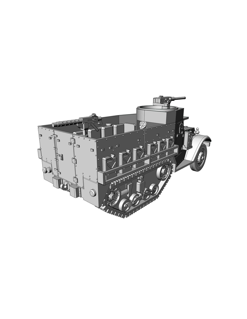 M5 MGMC Halftrack - WW2/WWII -- Bolt Action 28mm / 1:56 and Other Scales