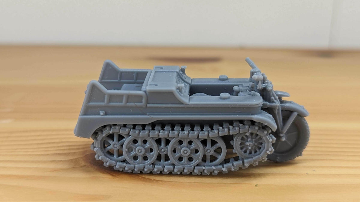 Sd.Kfz. 2 Tracked Motorcycle Kettenkrad - WW2/WWII -- Bolt Action 28mm / 1:56 and Other Scales Sd kfz 2