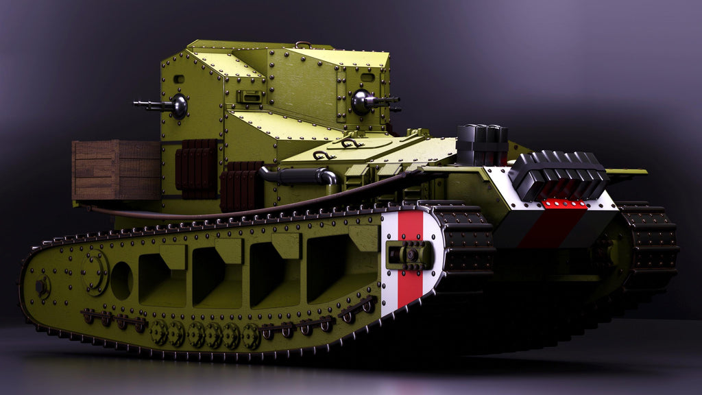 British Whippet Mark A Medium Tank - WW2/WWII -- Bolt Action 28mm / 1:56 and Other Scales