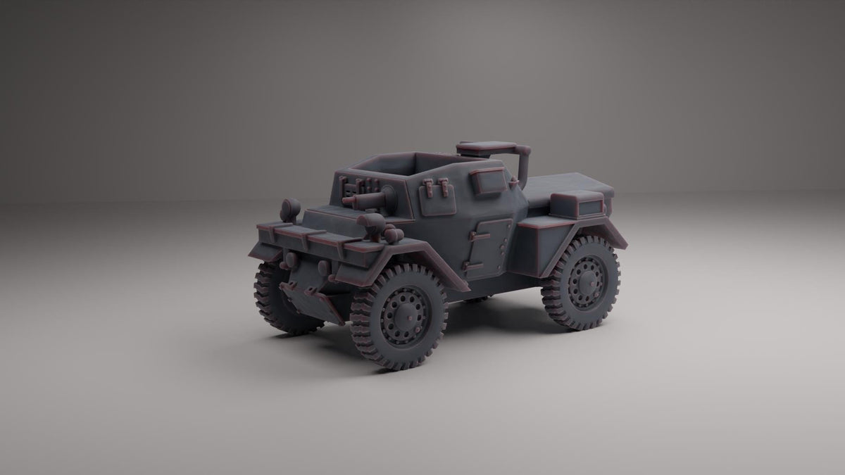 British Daimler MK II Dingo Scout Armored Car - WW2/WWII -- Bolt Action 28mm / 1:56 and Other Scales