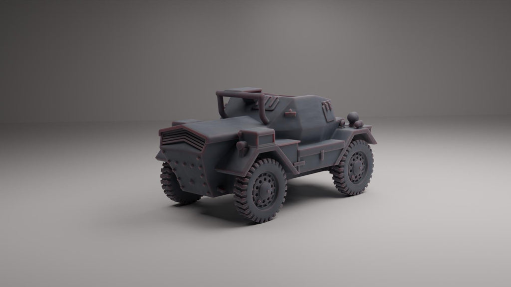 British Daimler MK II Dingo Scout Armored Car - WW2/WWII -- Bolt Action 28mm / 1:56 and Other Scales