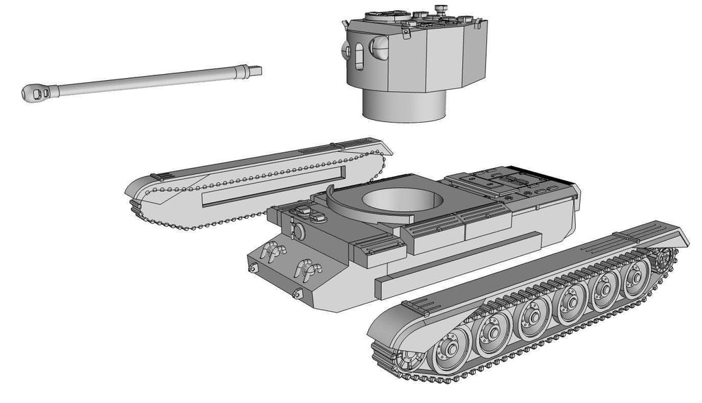 British A30 Challenger Cruiser Tank - WW2/WWII -- Bolt Action 28mm / 1:56 and Other Scales