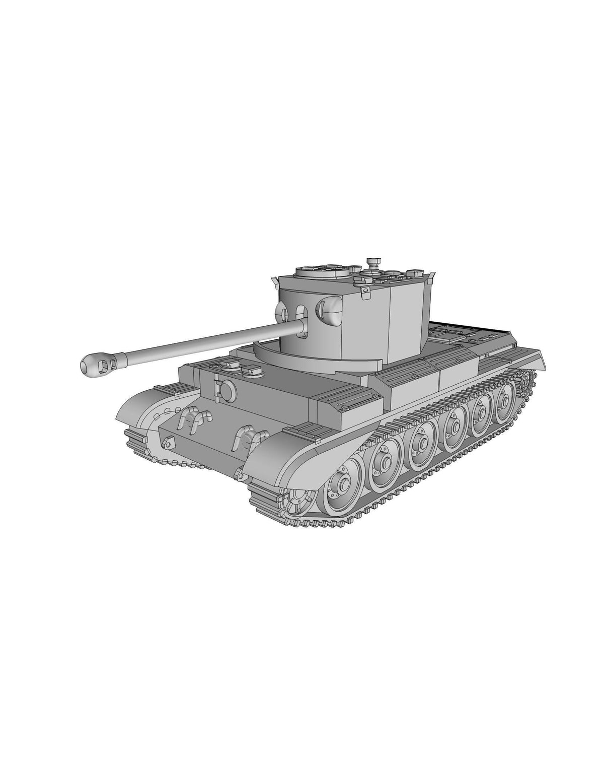 British A30 Challenger Cruiser Tank - WW2/WWII -- Bolt Action 28mm / 1:56 and Other Scales