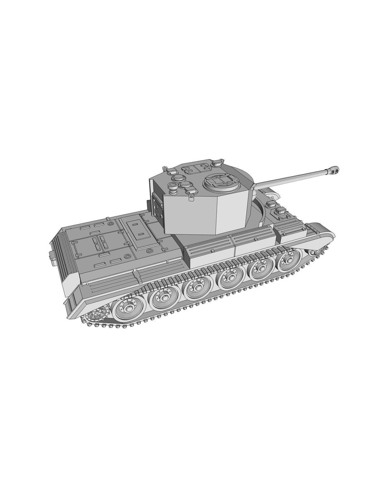British A30 Challenger Cruiser Tank - WW2/WWII -- Bolt Action 28mm / 1:56 and Other Scales
