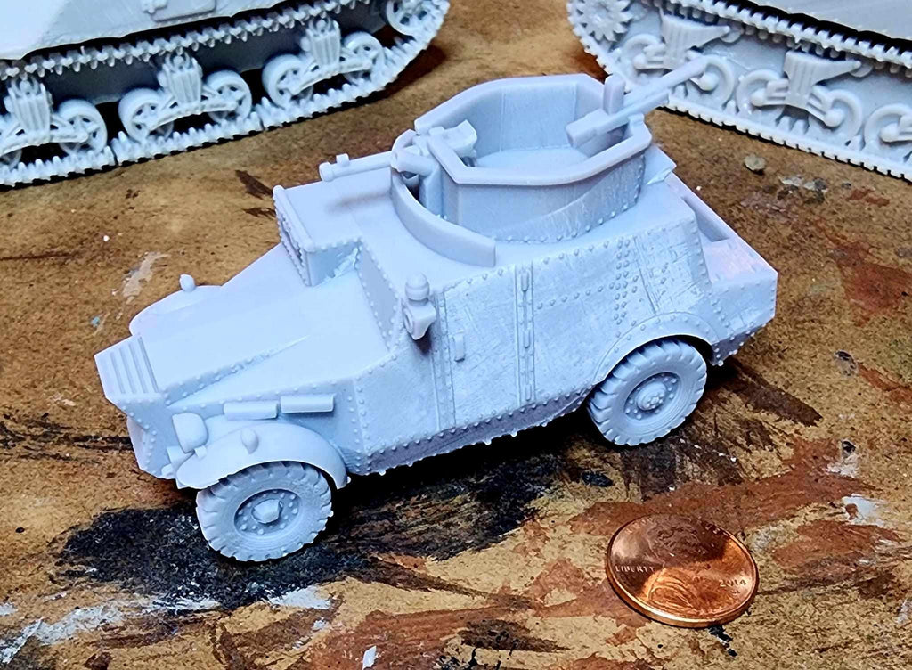 British Morris CS9 ILAC Light Armoured Car - WW2/WWII -- Bolt Action 28mm / 1:56 and Other Scales
