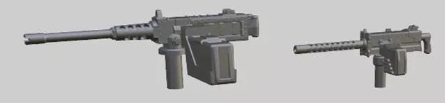 Set of Five 50 Caliber and Five 30 Caliber Guns WW2 Bolt Action 28mm / 1:56 and Other Scales