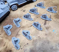 Set of Five 50 Caliber and Five 30 Caliber Guns WW2 Bolt Action 28mm / 1:56 and Other Scales