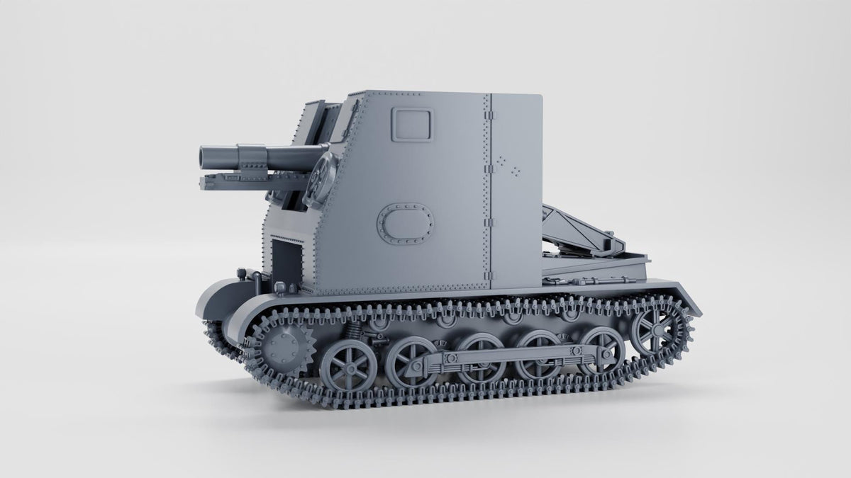 15 cm sIG 33 auf Panzerkampfwagen I Ausf.B Sd.Kfz.101 + Cannon - WW2/WWII -- Bolt Action 28mm / 1:56 and Other Scales
