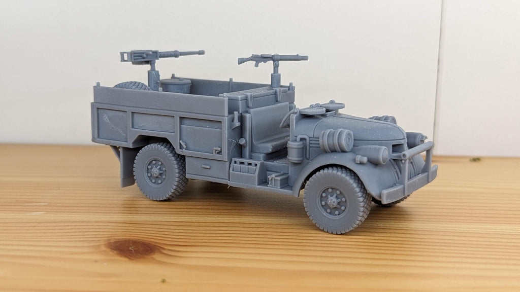 Chevrolet WB 30 CWT Truck with Machine Gun - WW2/WWII -- Bolt Action 28mm / 1:56 and Other Scales