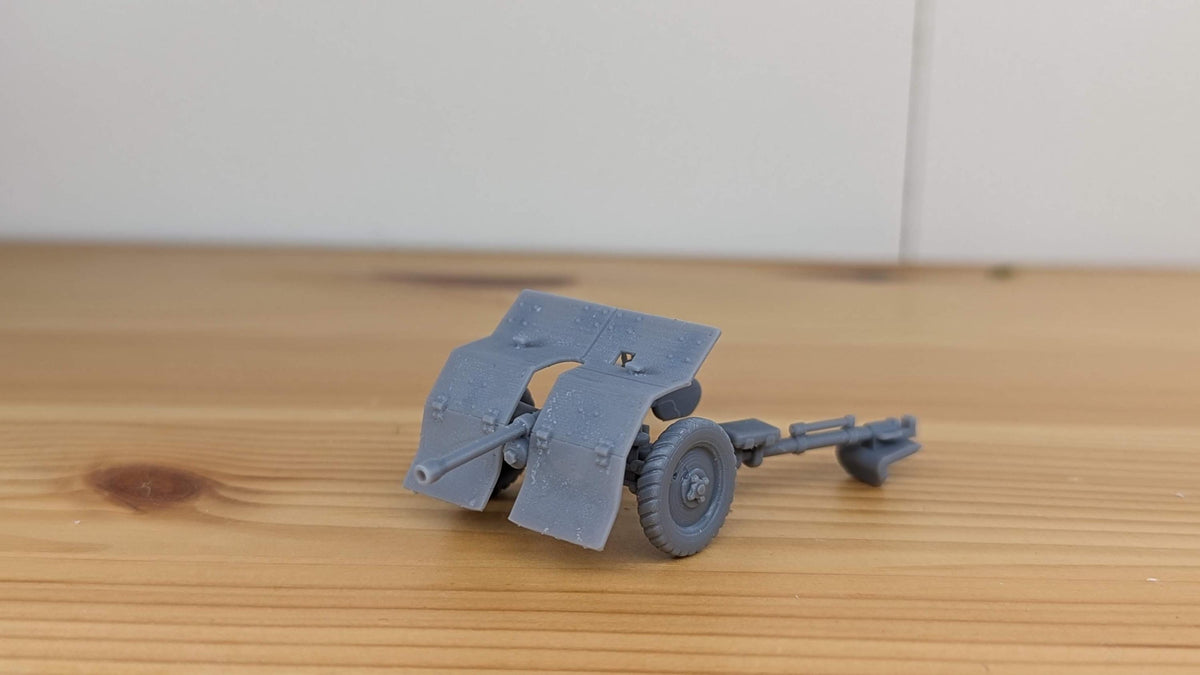 Bofors 37MM Anti Tank Gun - WW2/WWII -- Bolt Action 28mm / 1:56 and Other Scales