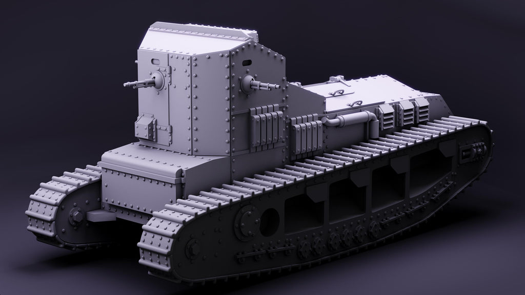British Whippet Mark A Medium Tank - WW2/WWII -- Bolt Action 28mm / 1:56 and Other Scales