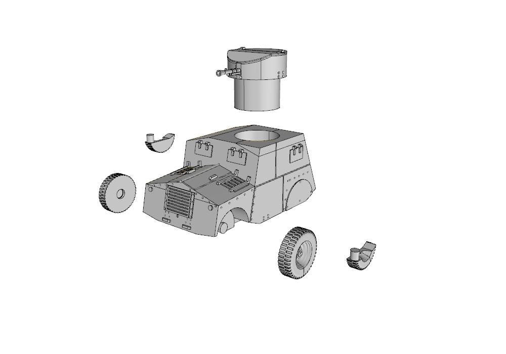 British Beaverette MKII Armoured Light Standard Car - WW2/WWII -- Bolt Action 28mm / 1:56 and Other Scales