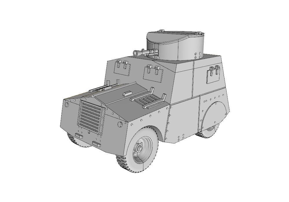 British Beaverette MKII Armoured Light Standard Car - WW2/WWII -- Bolt Action 28mm / 1:56 and Other Scales
