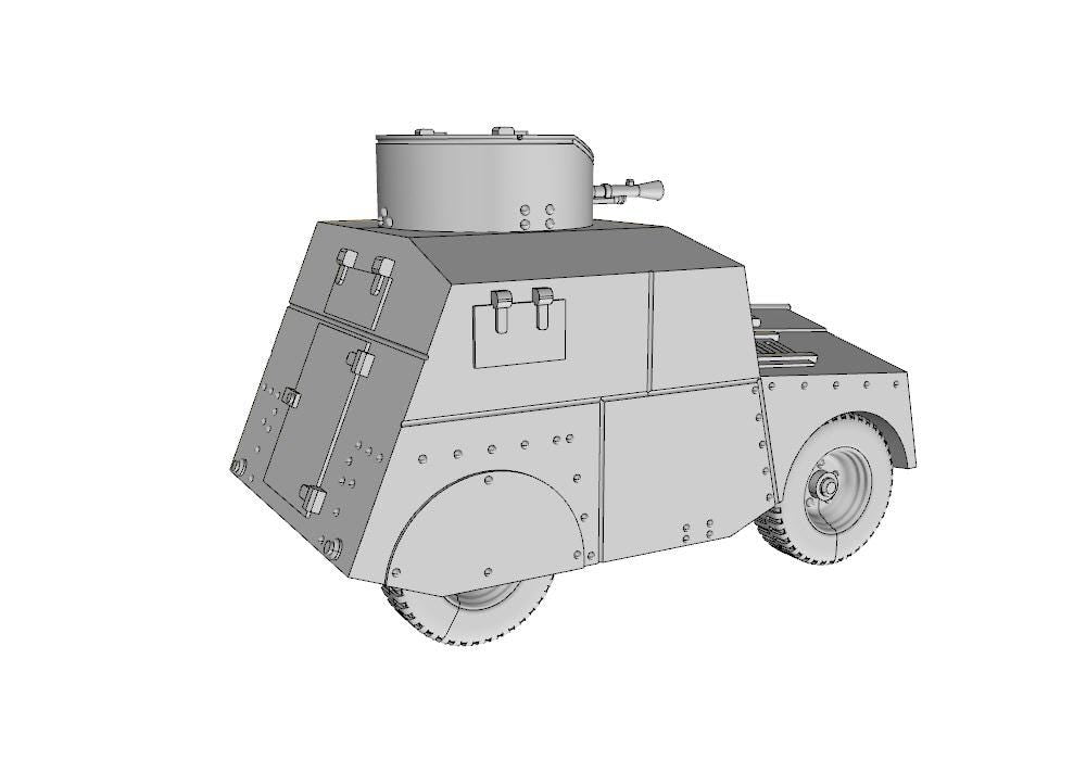 British Beaverette MKII Armoured Light Standard Car - WW2/WWII -- Bolt Action 28mm / 1:56 and Other Scales