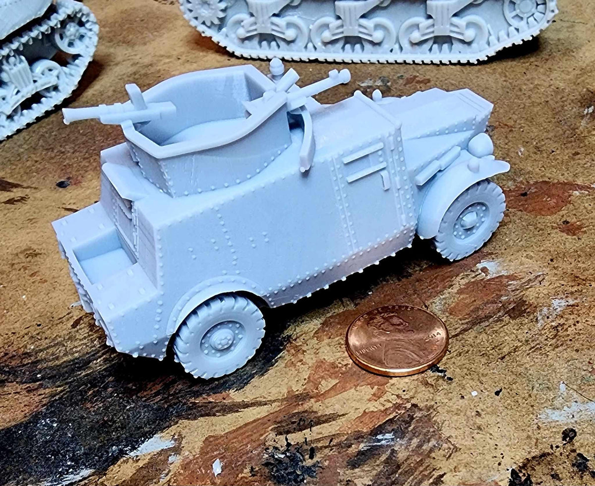 British Morris CS9 ILAC Light Armoured Car - WW2/WWII -- Bolt Action 28mm / 1:56 and Other Scales