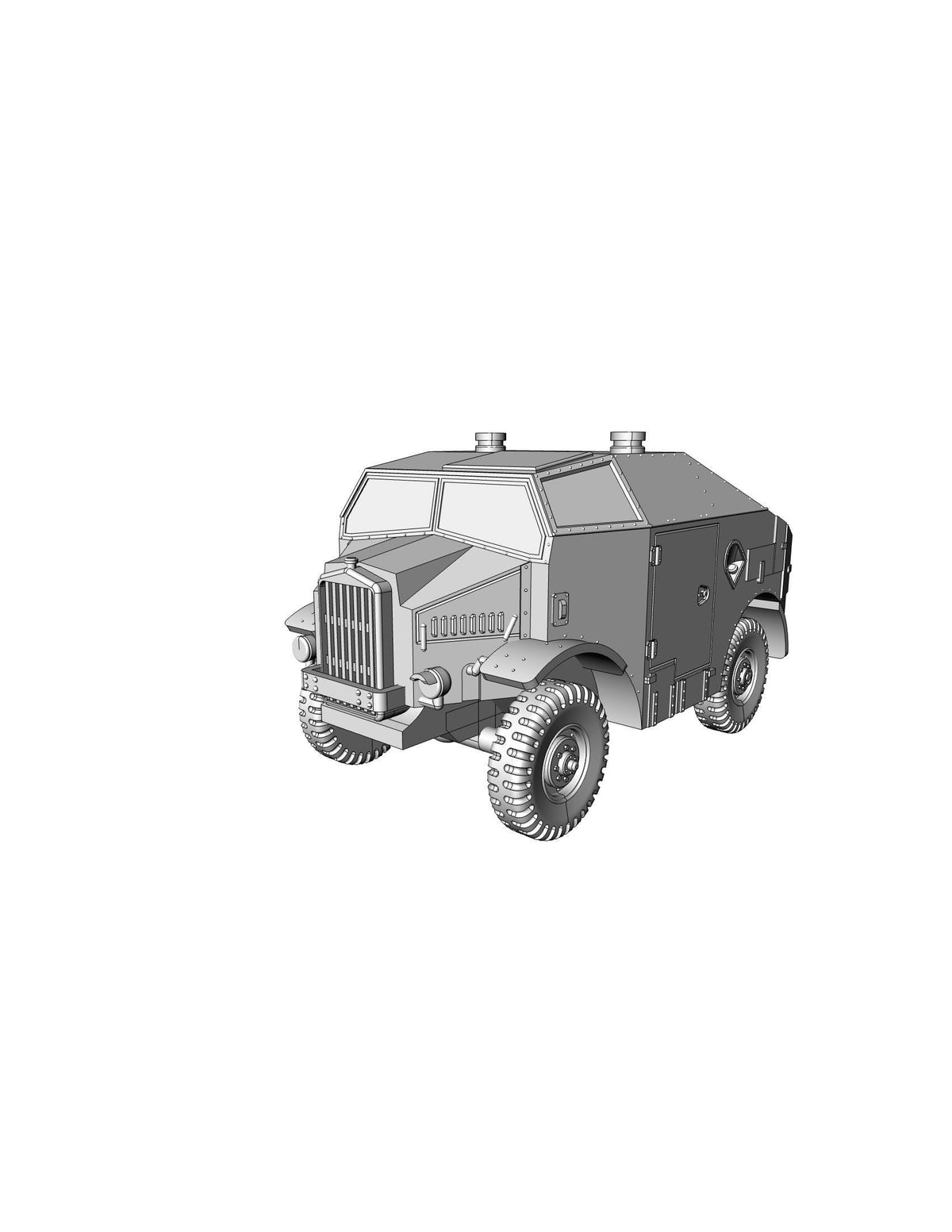 British Morris C8 (FAT) Field Artillery Tractor - WW2/WWII -- Bolt Action 28mm / 1:56 and Other Scales