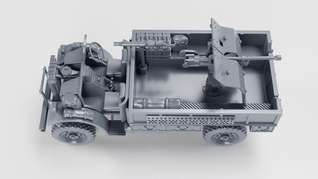 Ford F-30 LRDG – Long Range Desert Group – WWII 3D Printed Resin Miniature – 6 Scales – Bolt Action Compatible