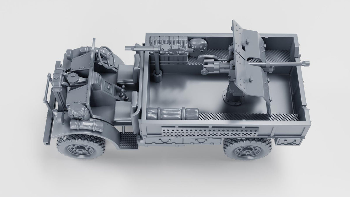 Ford F-30 LRDG – Long Range Desert Group – WWII 3D Printed Resin Miniature – 6 Scales – Bolt Action Compatible