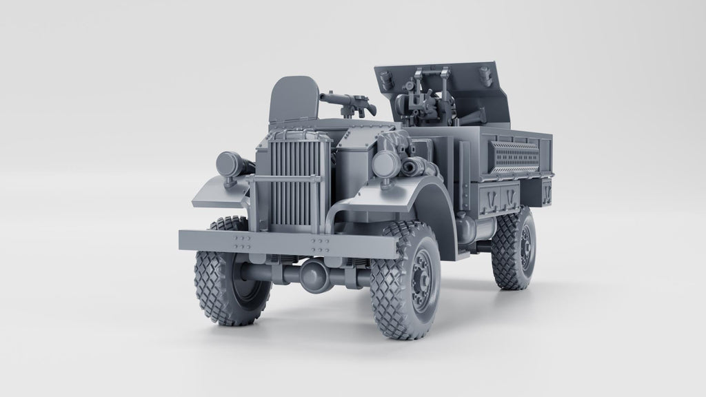 Ford F-30 LRDG – Long Range Desert Group – WWII 3D Printed Resin Miniature – 6 Scales – Bolt Action Compatible