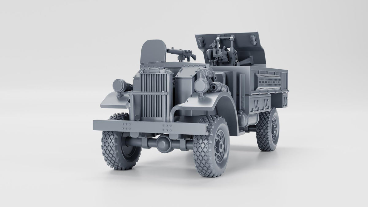 Ford F-30 LRDG – Long Range Desert Group – WWII 3D Printed Resin Miniature – 6 Scales – Bolt Action Compatible