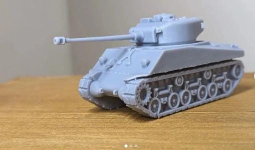 Sherman M4A2 Tank - WW2/WWII -- Bolt Action 28mm / 1:56 and Other Scales