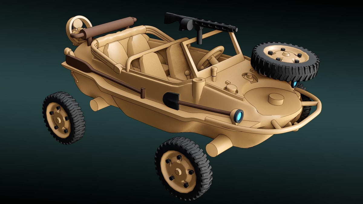 Volkswagen Schwimmwagen Amphibious Vehicle VW - WW2/WWII -- Bolt Action 28mm / 1:56 and Other Scales