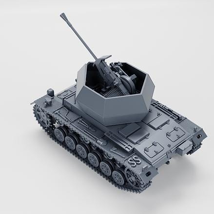 Sd.Kfz. German Flakpanzer III 3 - WW2 / WWII -- Bolt Action 28mm / 1:56 and Other Scales