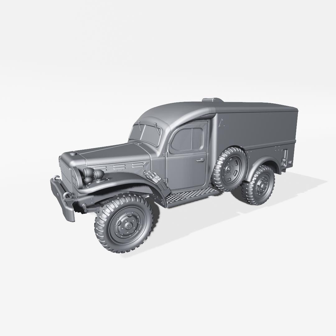 Dodge WC-54 WC54 Ambulance - WW2 / WWII -- Bolt Action 28mm / 1:56 and Other Scales